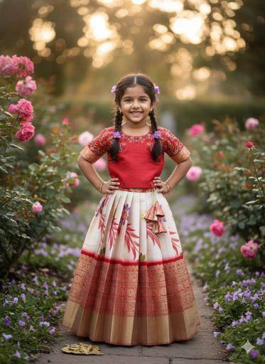 NEW LAUNCING KIDS LEHENGA CHOLI silk  Kids apparel supplier in Delhi